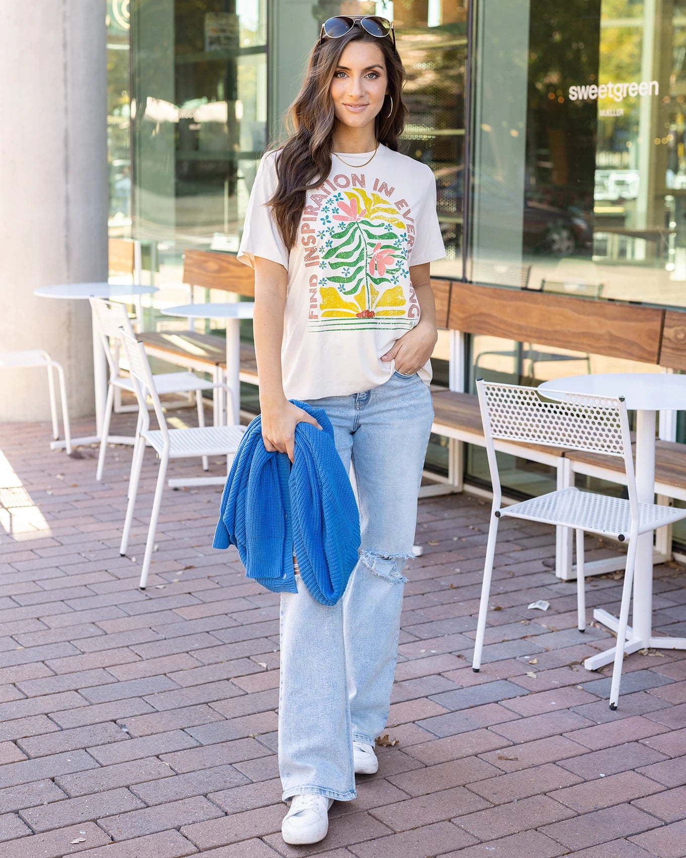 floral graphic tee