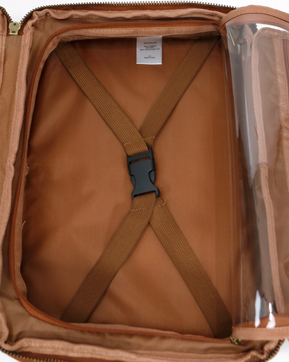 All-in-one Travel Toiletry Bag in Cognac