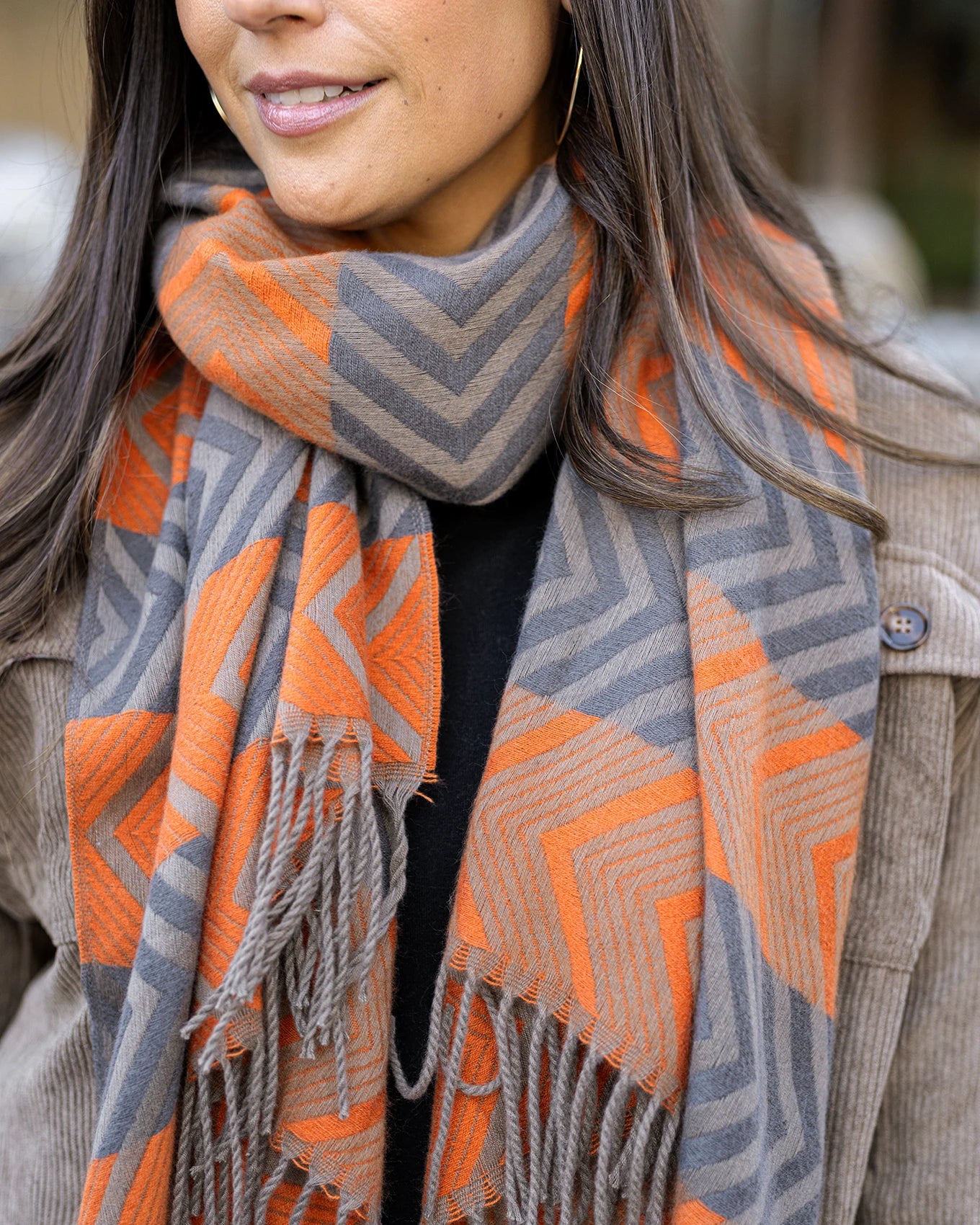 orange scarf