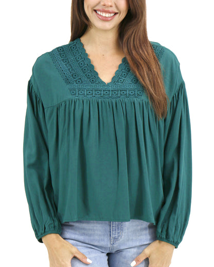 green blouse