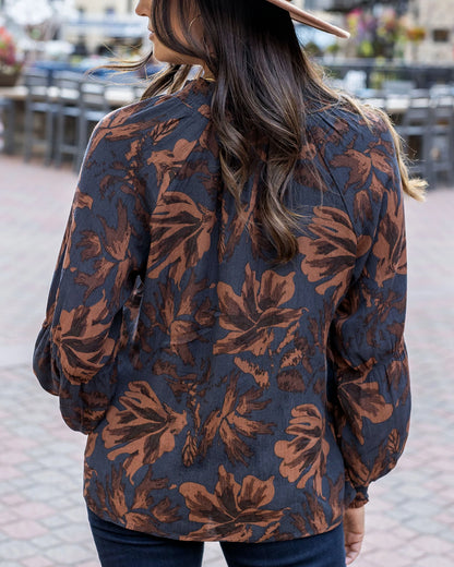 brown blouse