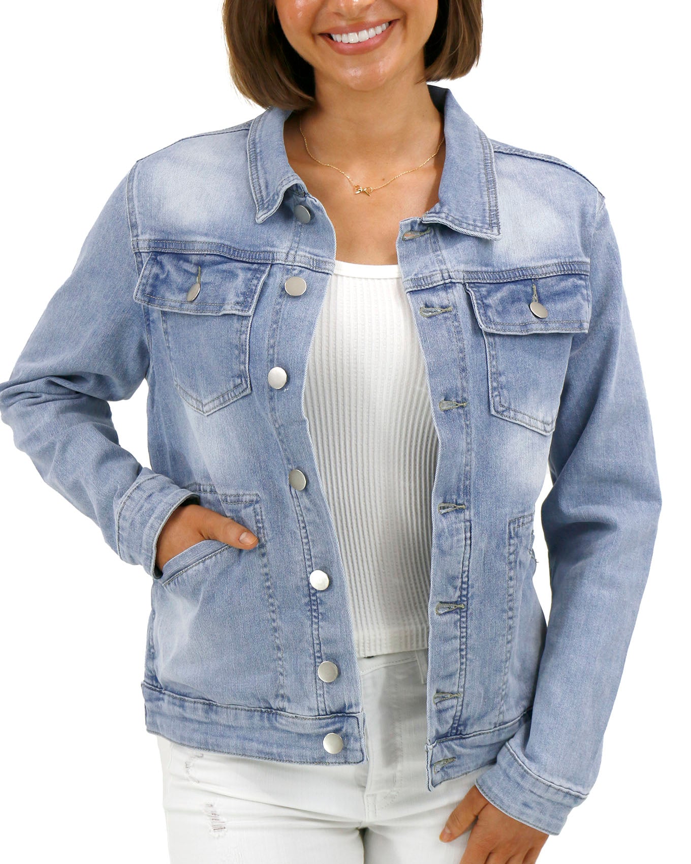 Crop Raw Hem Denim Jacket | Denim jacket women, Jacket outfit women,  Cropped jacket outfit