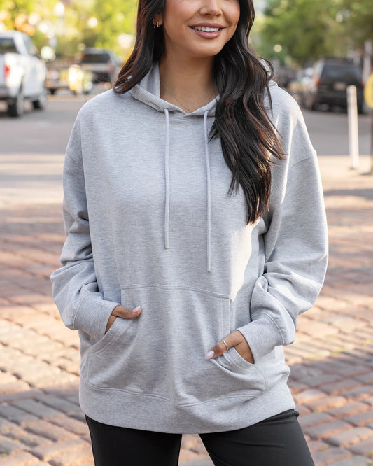 grey hoodie