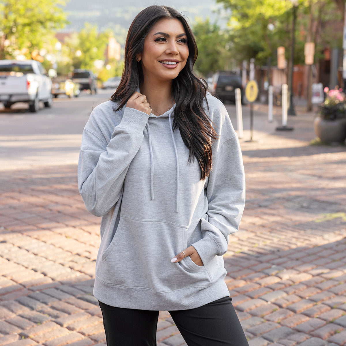 Grey oversized hoodie hotsell