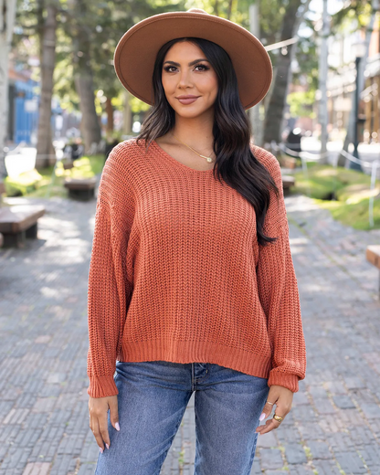 orange sweater