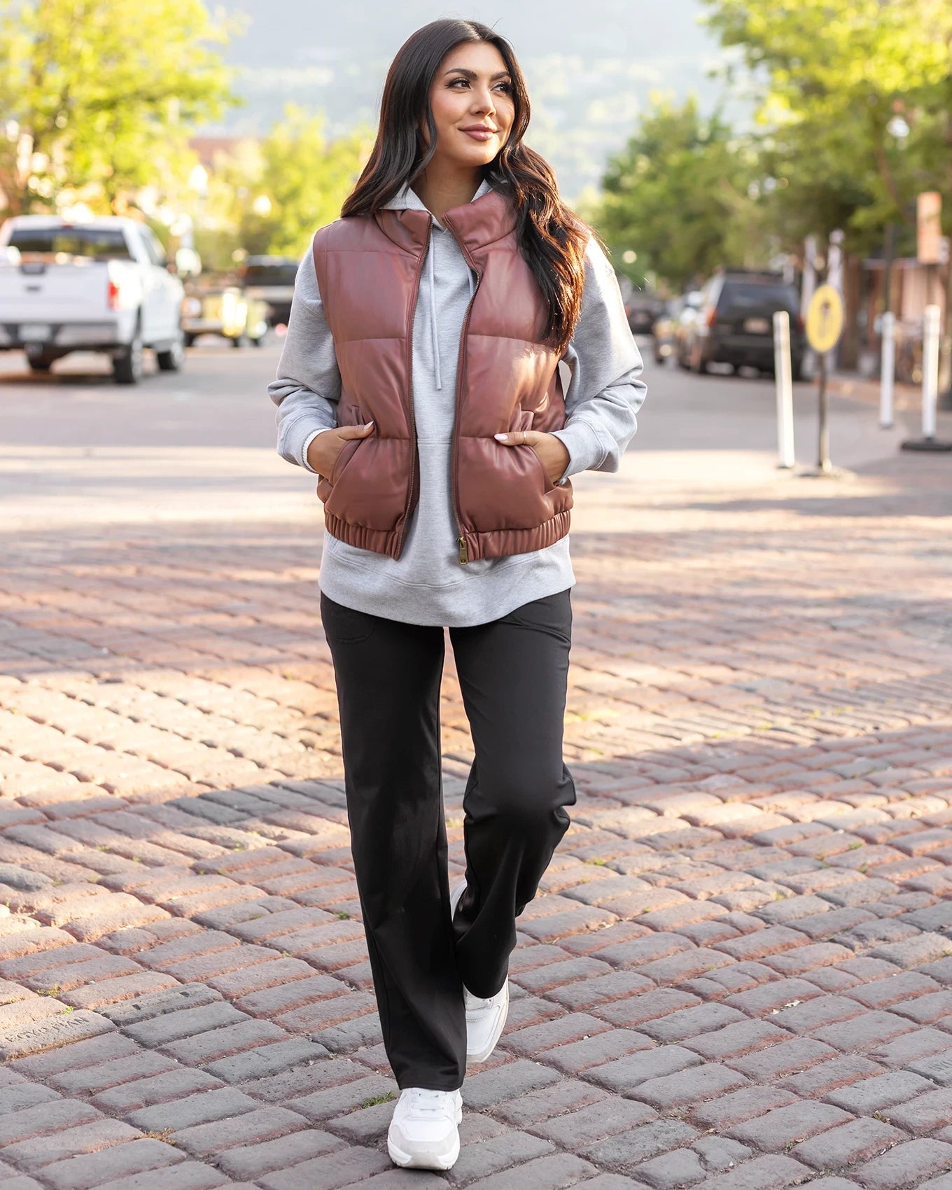 Faux leather puffer coat best sale