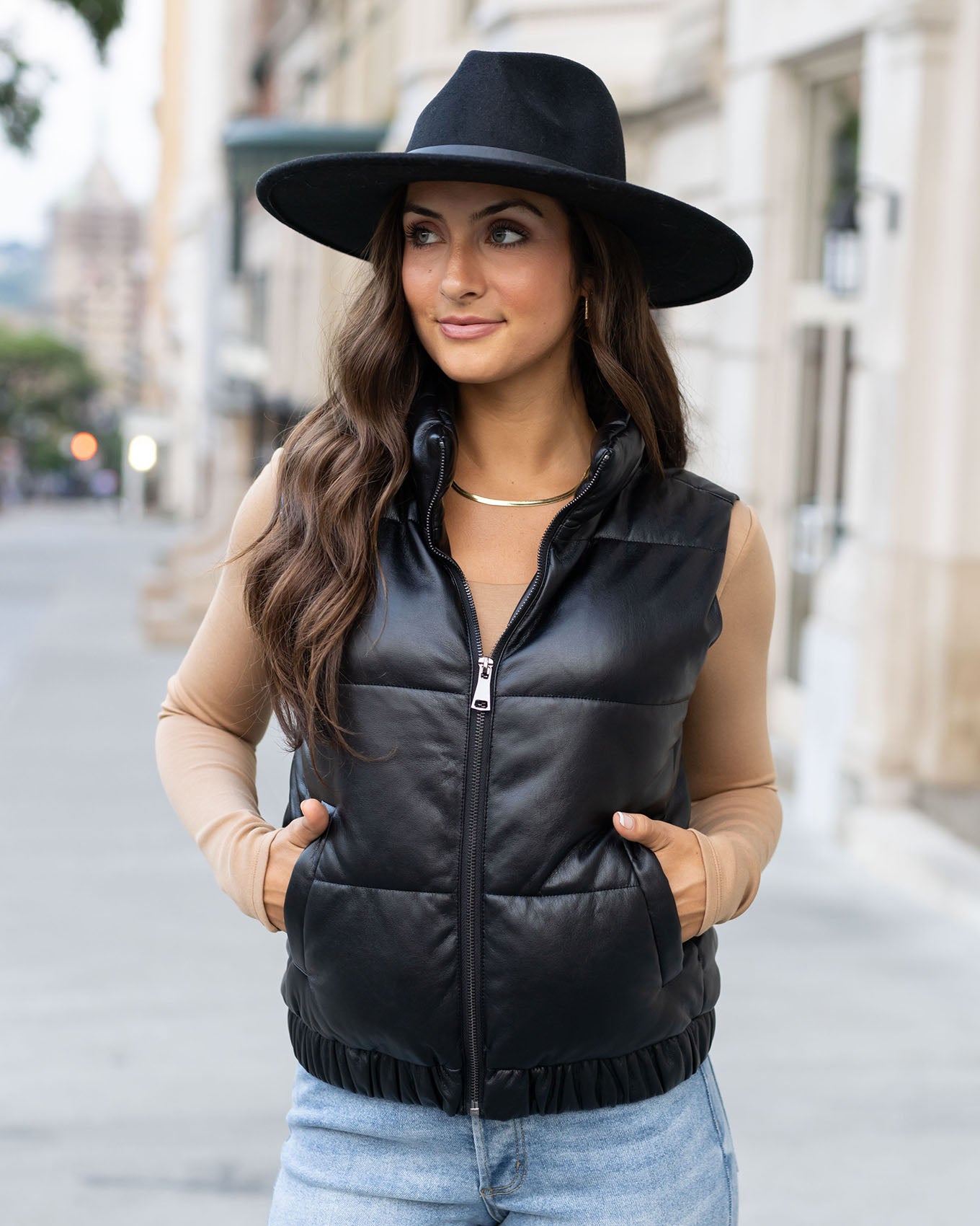 Black vest shop jacket womens