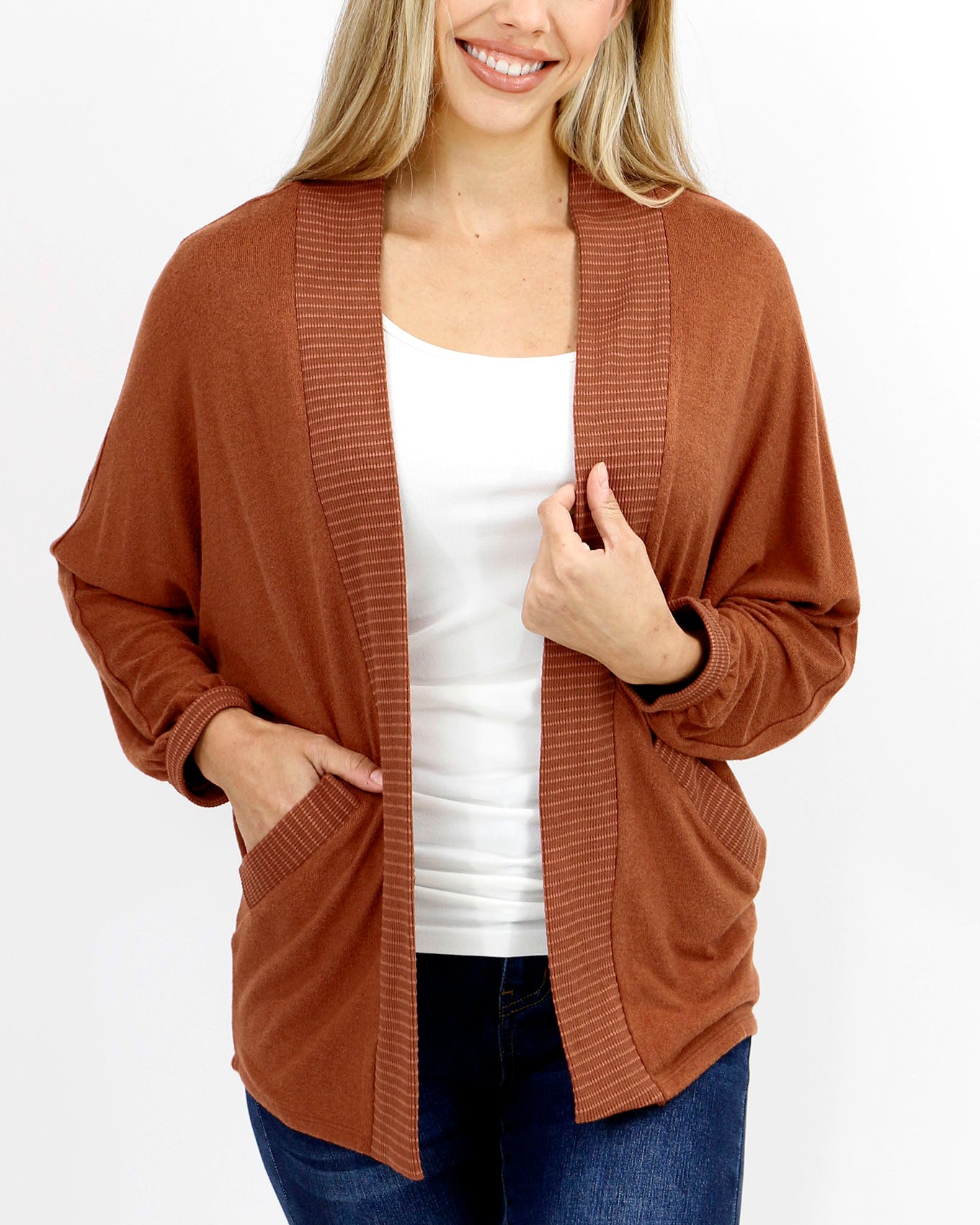 Buttery Soft Cinnamon Cocoon Cardi - Grace and Lace