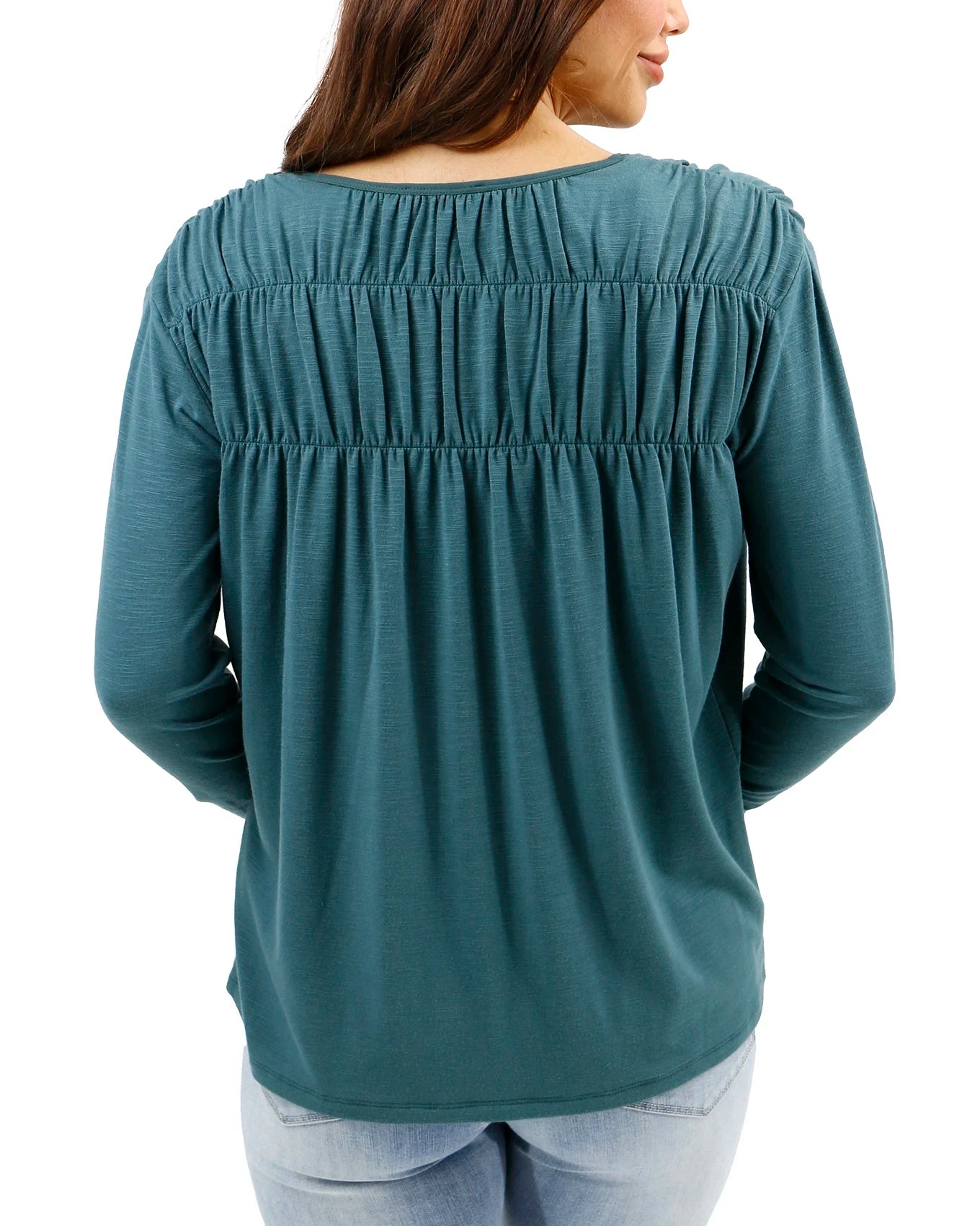 womens green top