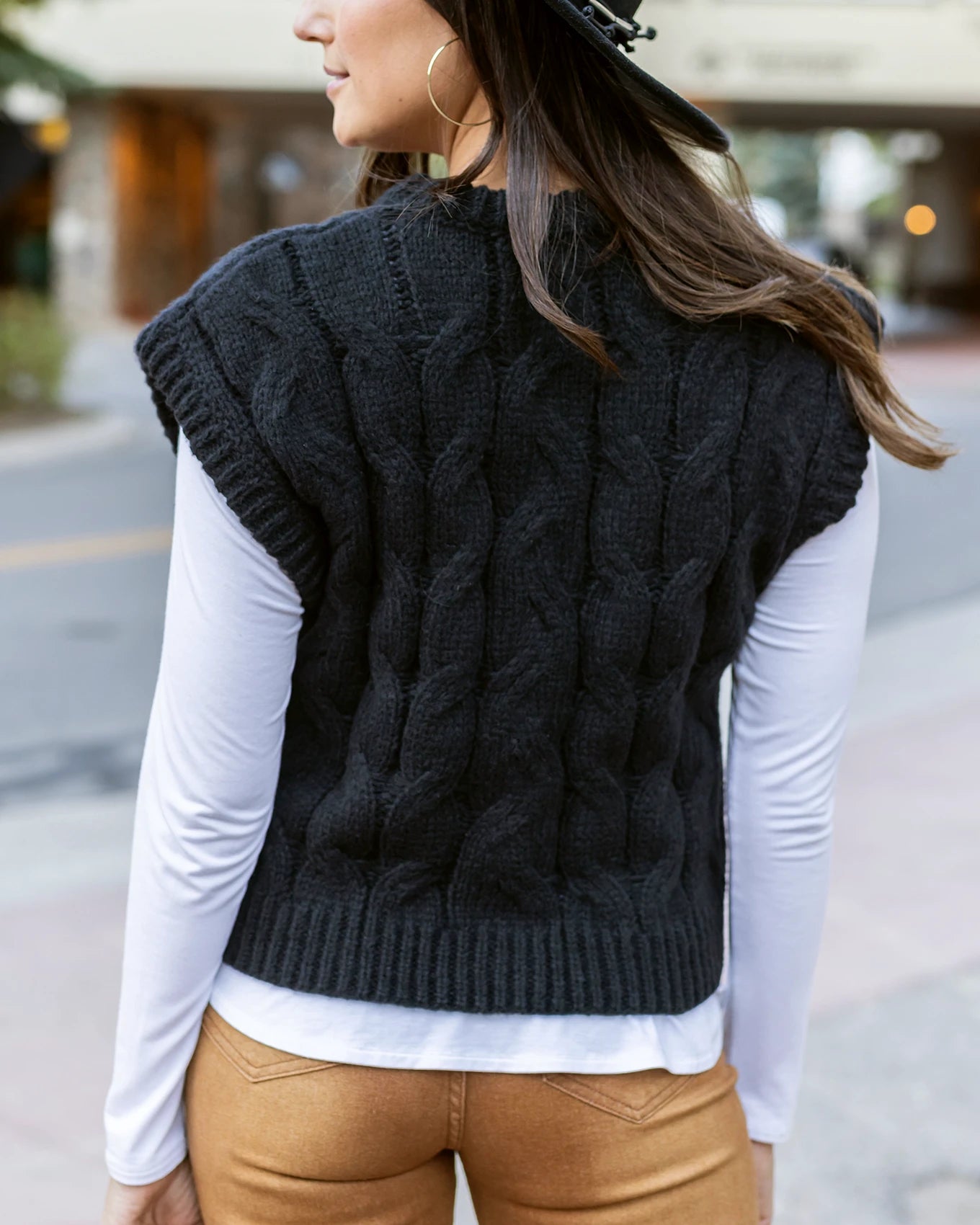 cable knit vest