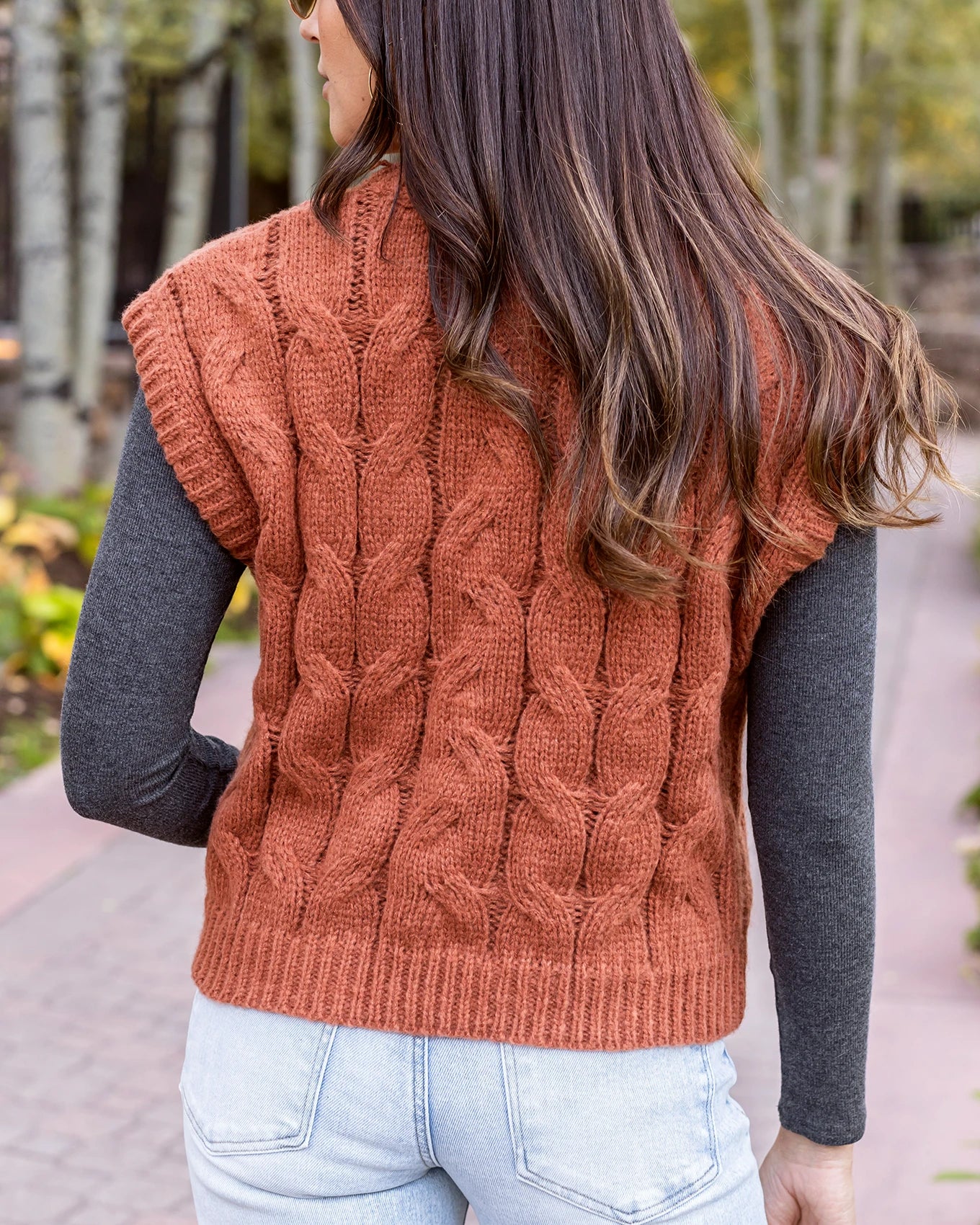 cable knit vest