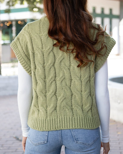 cable knit vest