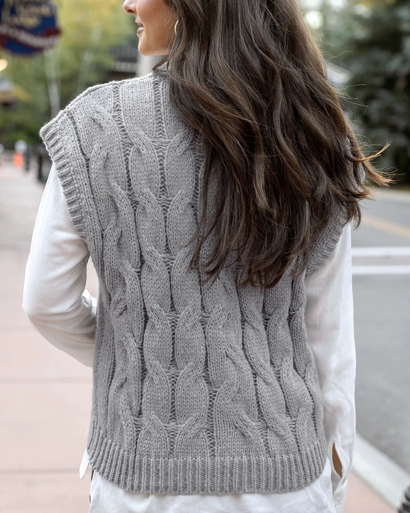 cable knit vest