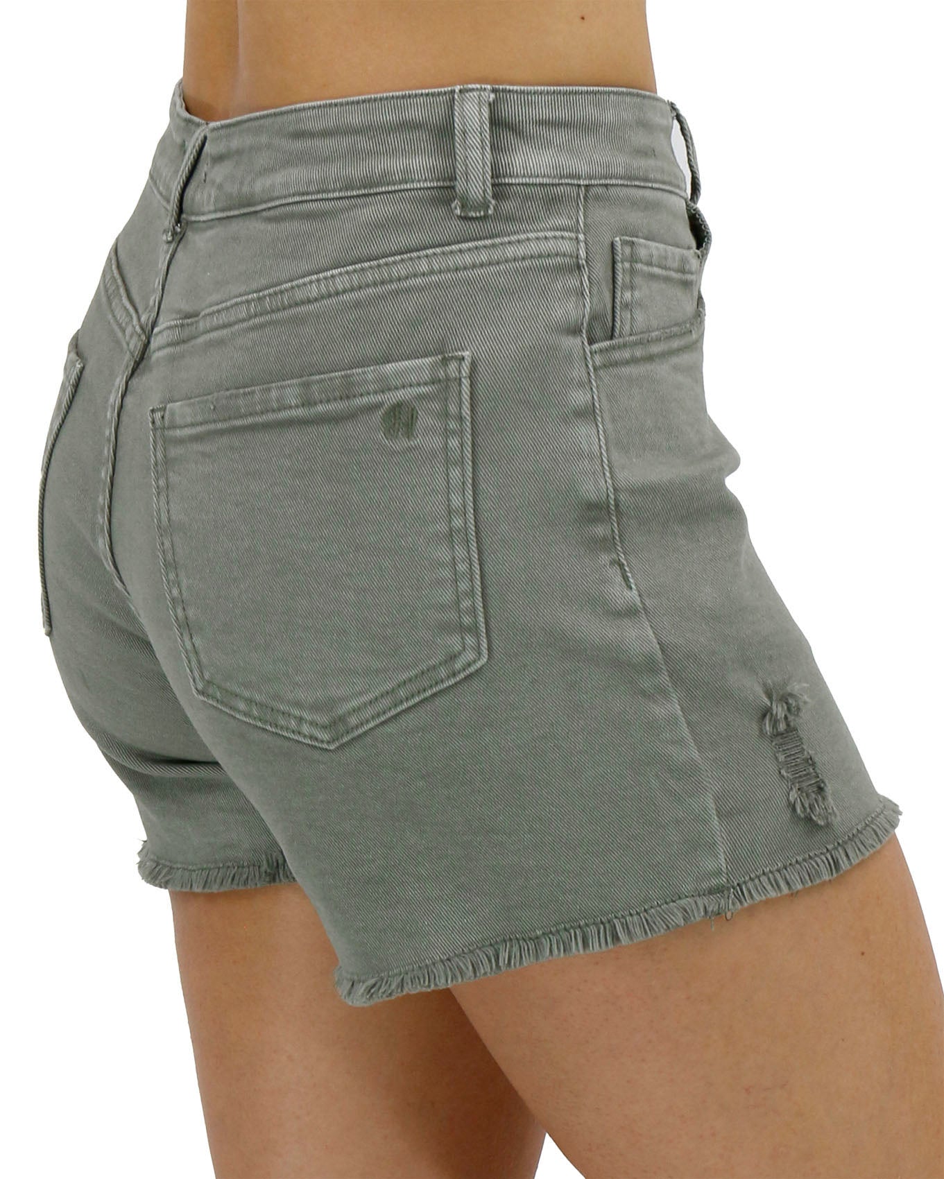 Offers Jeanswear Olive Denim Shorts