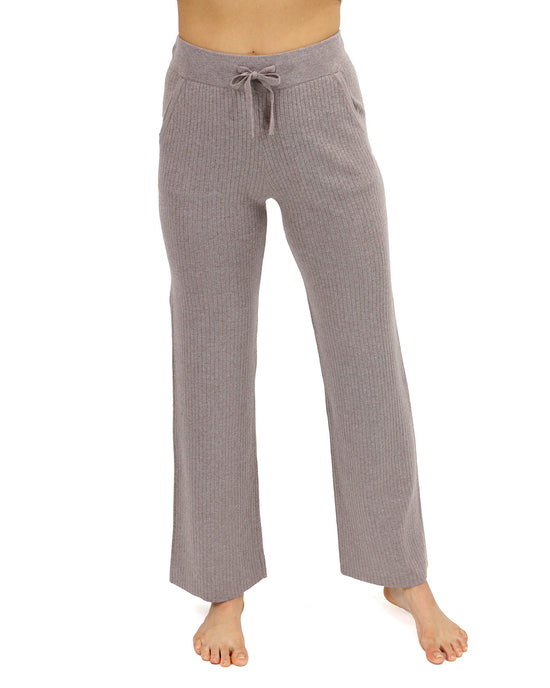 Classic & Cozy Almondine Ribbed Sweater Pants - Grace and Lace