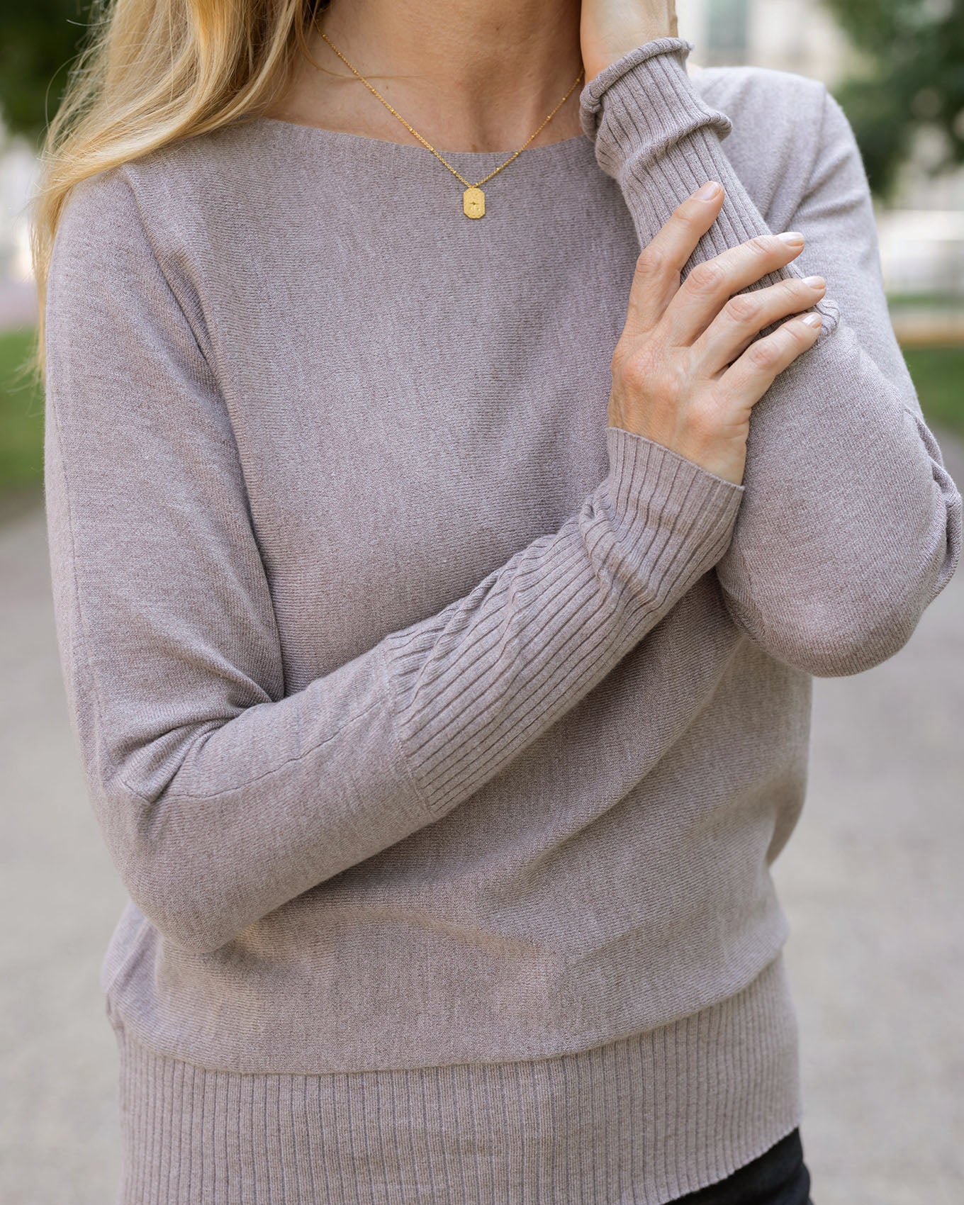 Classic Light Grey Pullover Sweater