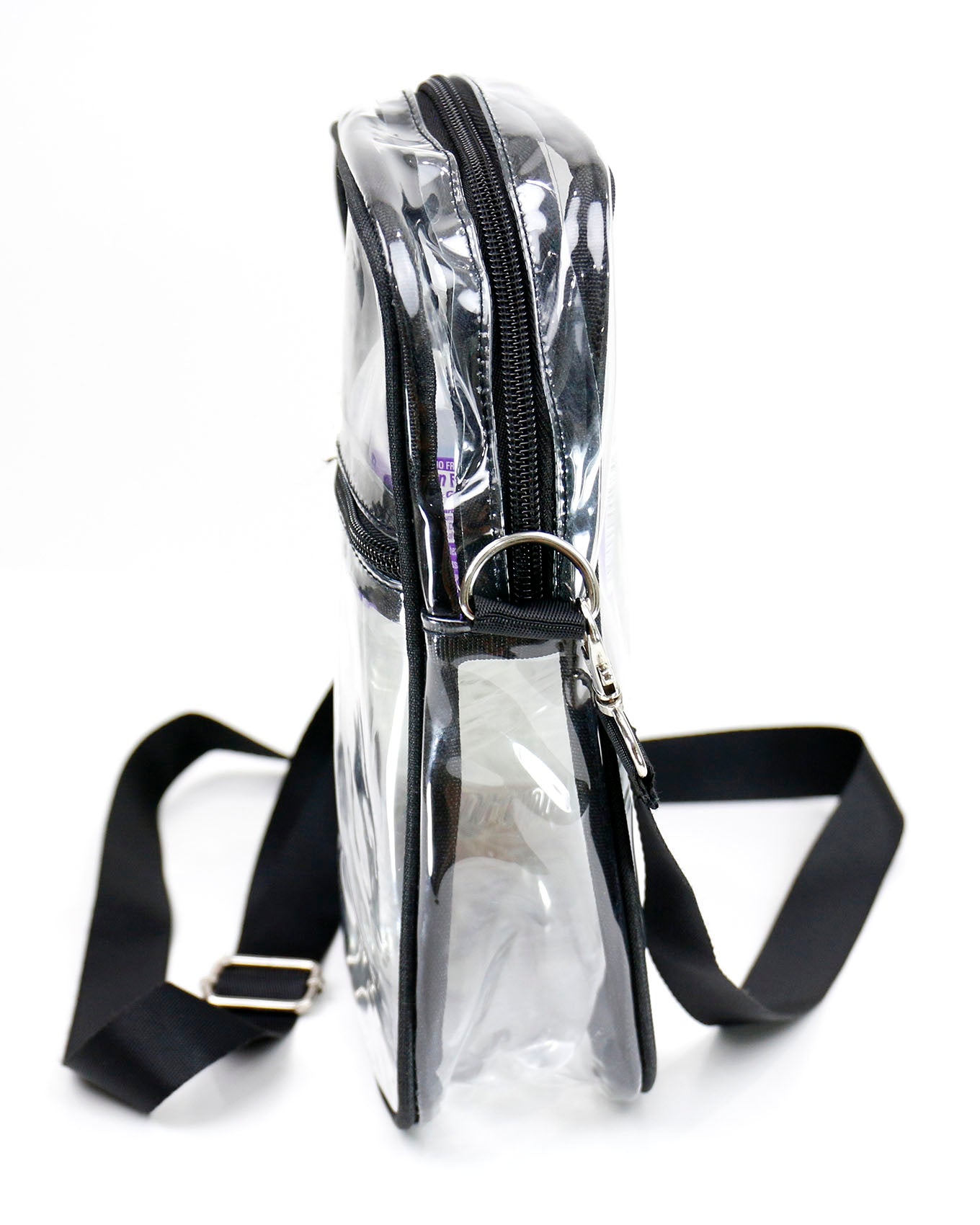 Clear bag black best sale