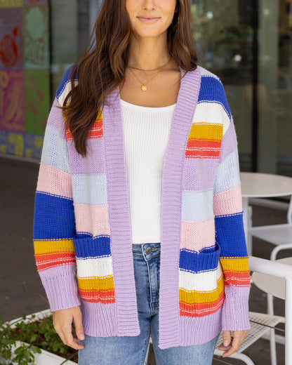 striped cardigan