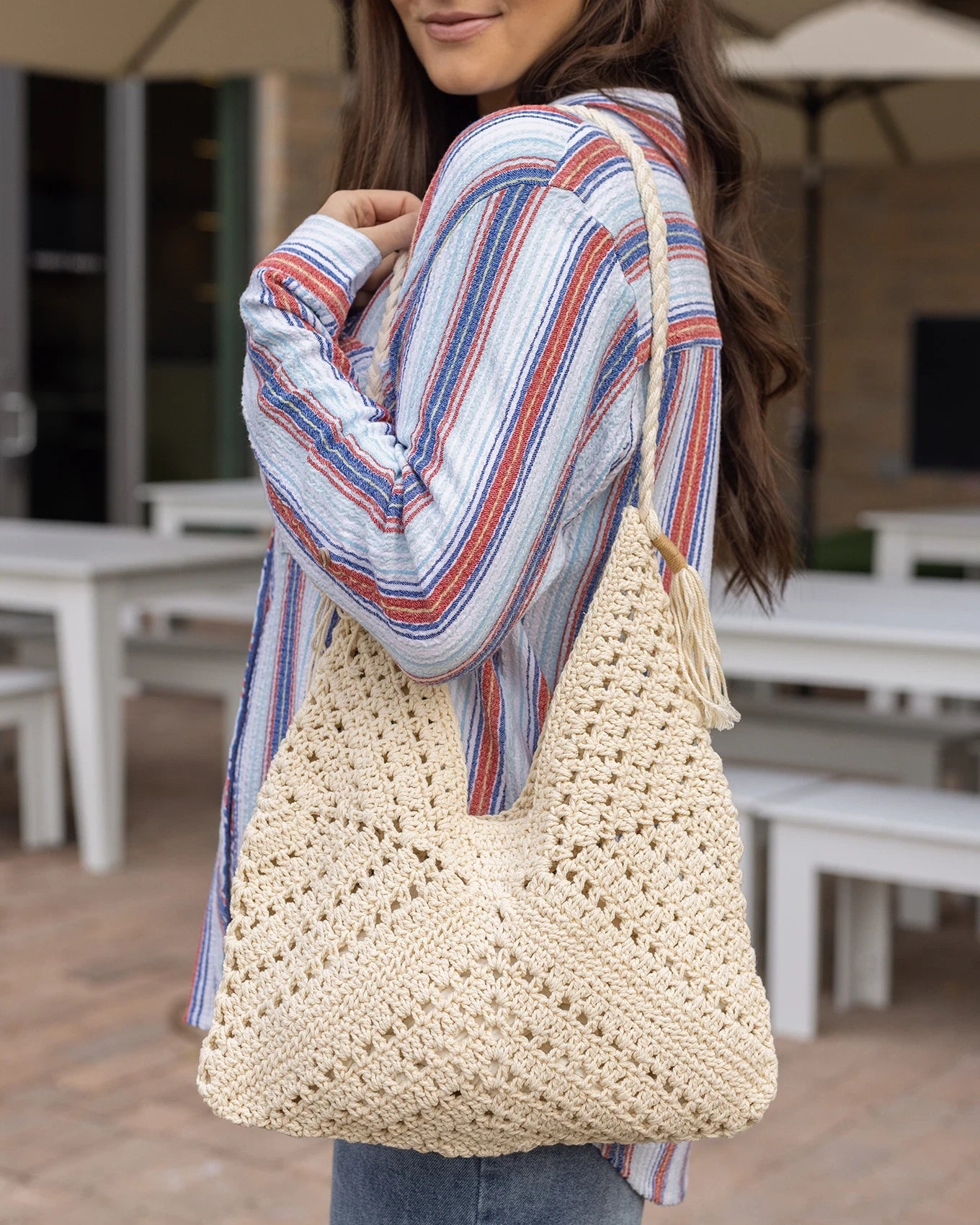 Crochet tote bag