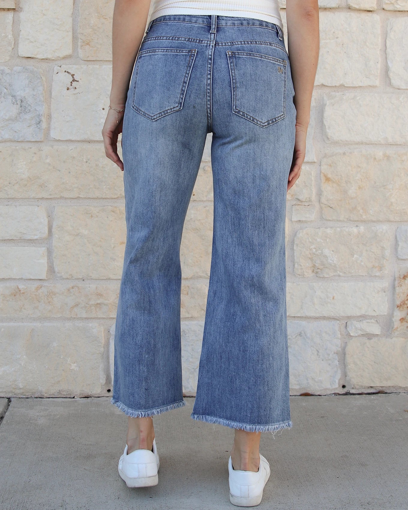 cropped wide leg jeans