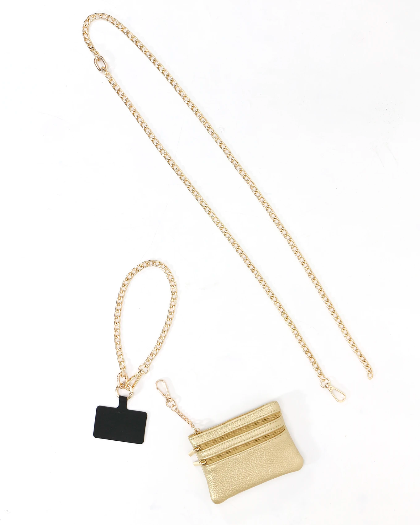 Gold Crossbody Cell Phone Chain w/ Wallet