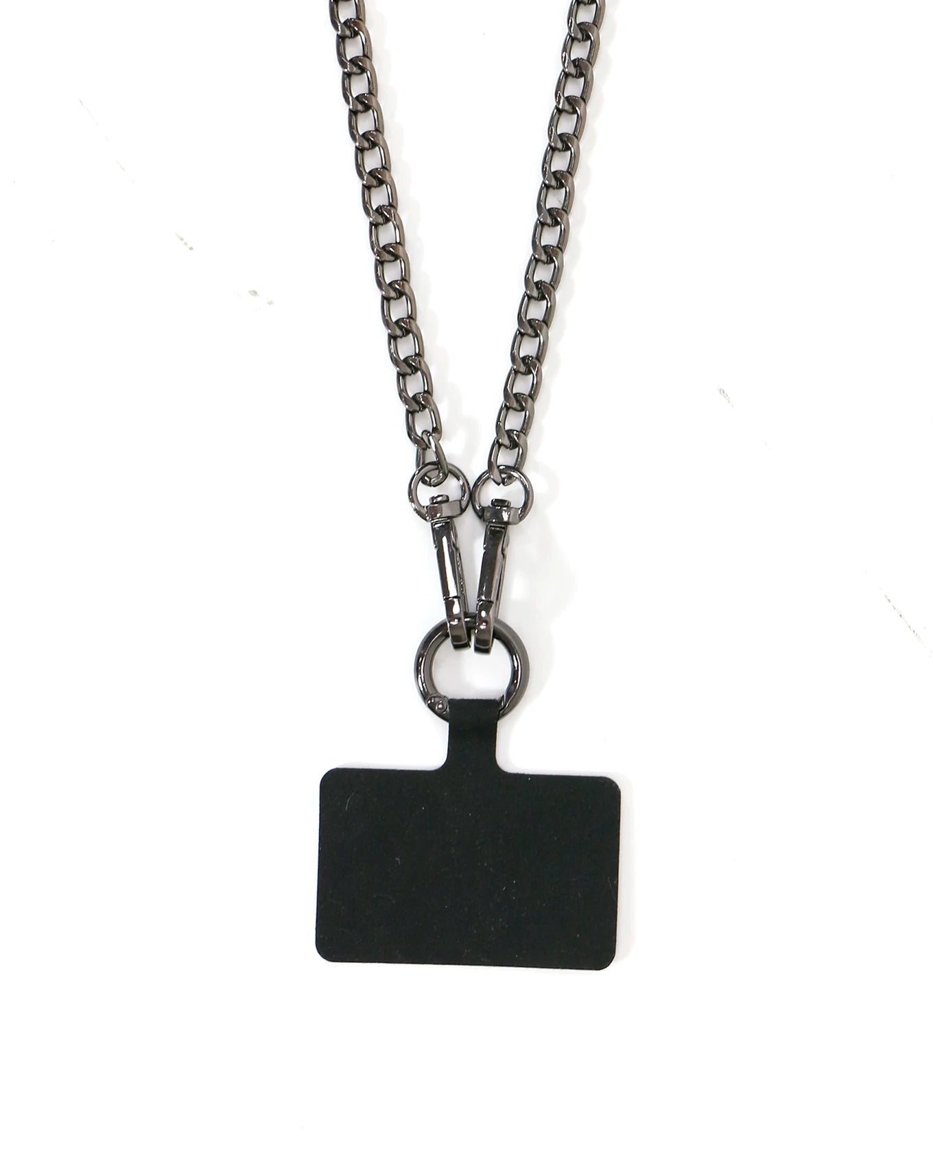 Chrome Black Crossbody Cell Phone Chain w/ Wallet