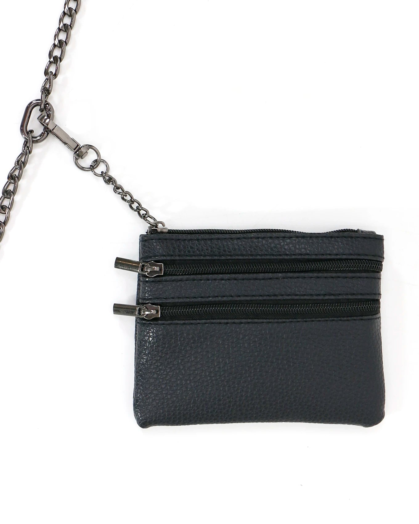 Chrome Black Crossbody Cell Phone Chain w/ Wallet