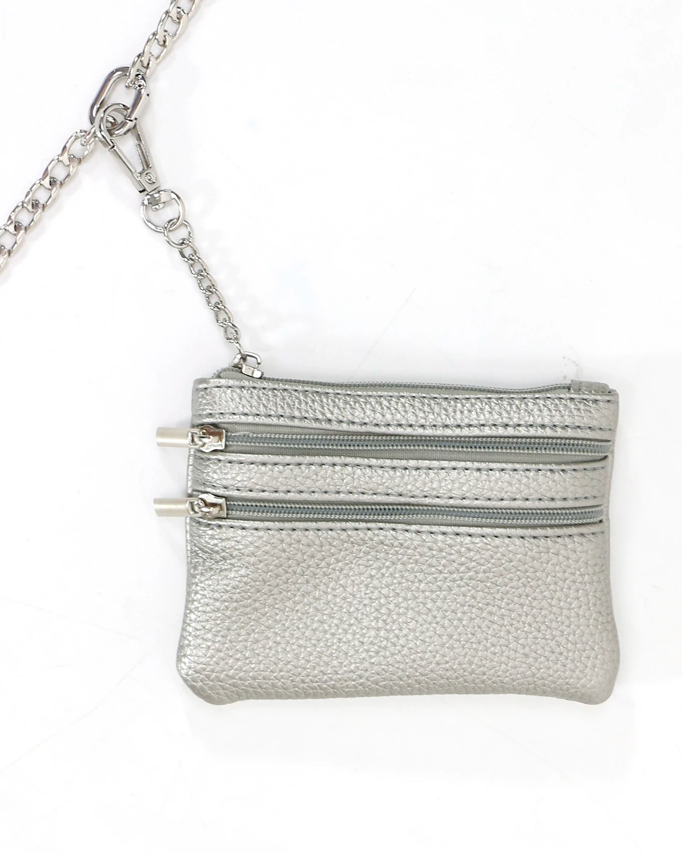 Silver Crossbody Cell Phone Chain w/ Wallet