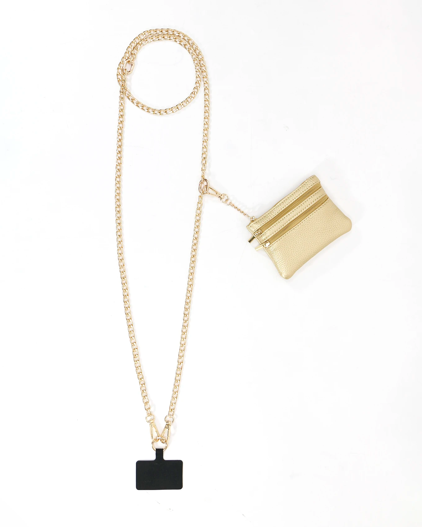 Gold Crossbody Cell Phone Chain w/ Wallet