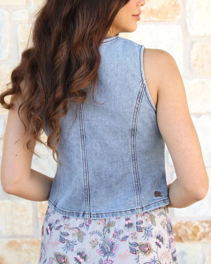 denim jean vest womens