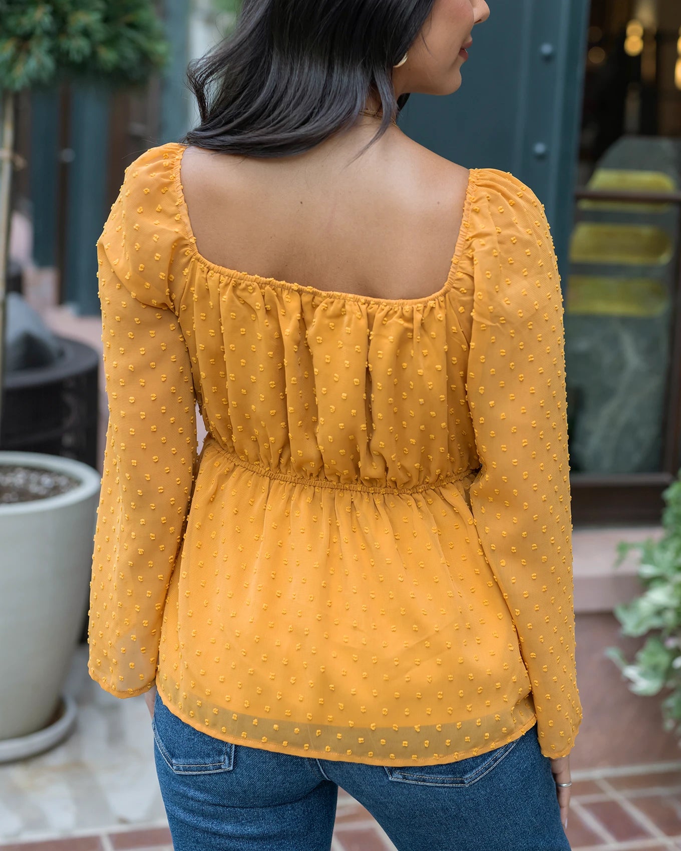 Yellow blouse