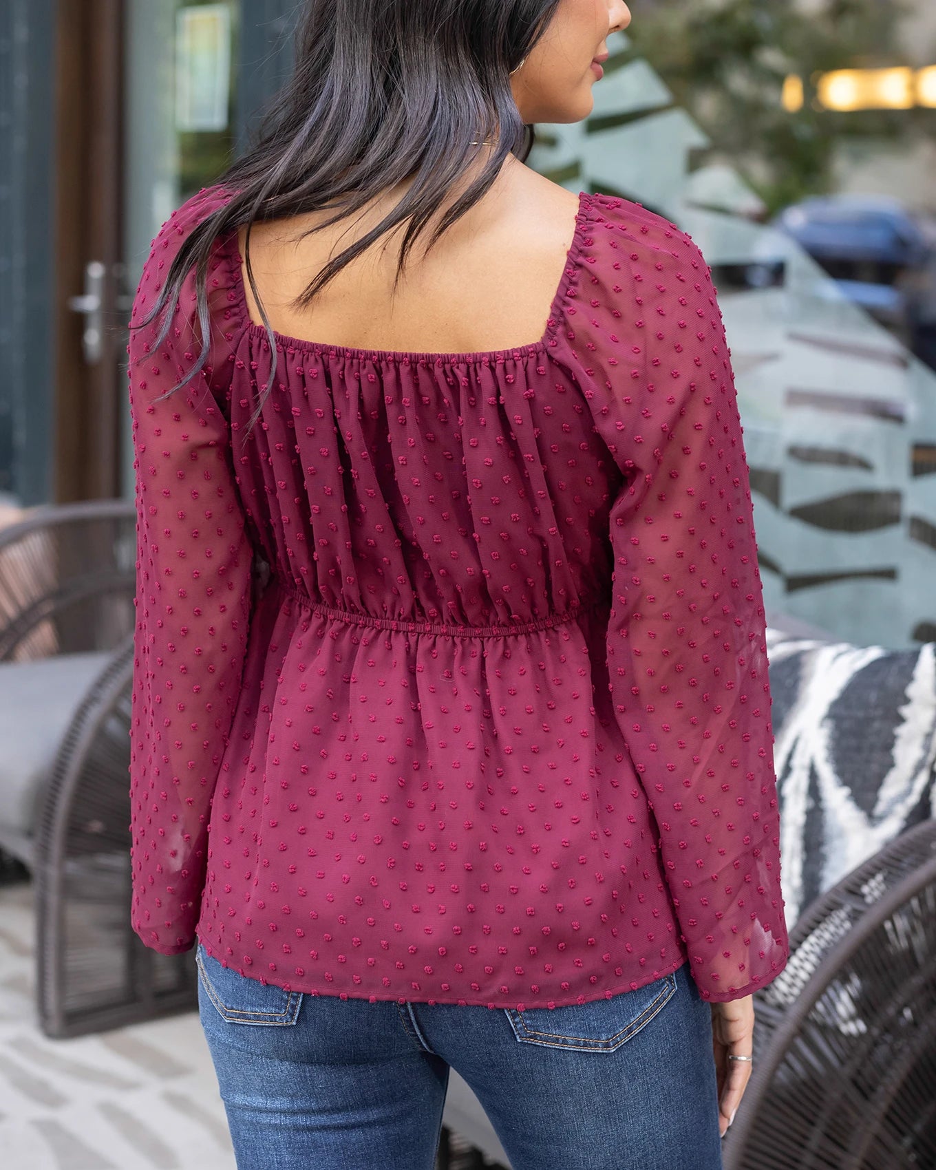 Red blouse