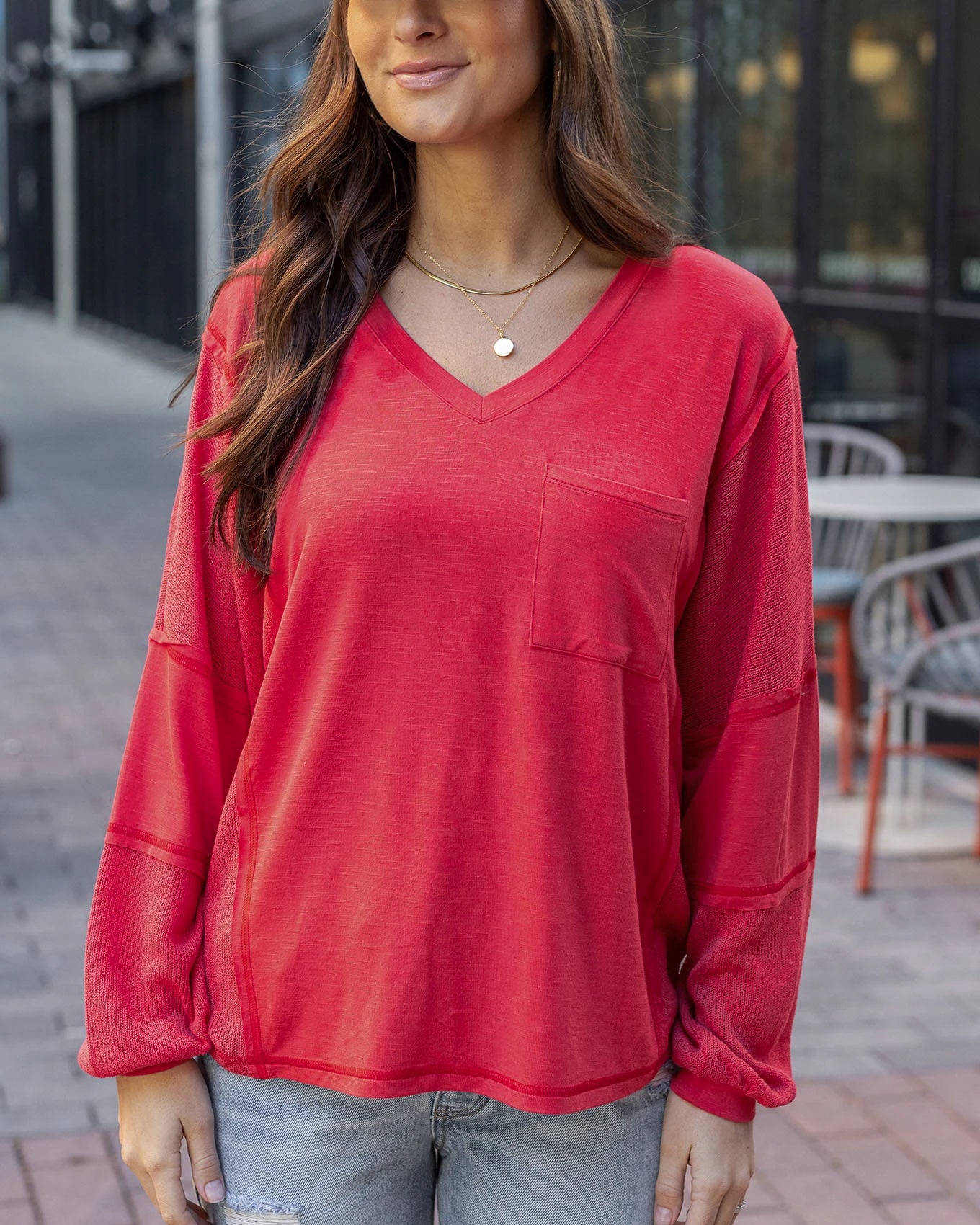 Poppy Dolman Sleeve Boho V-Neck Top