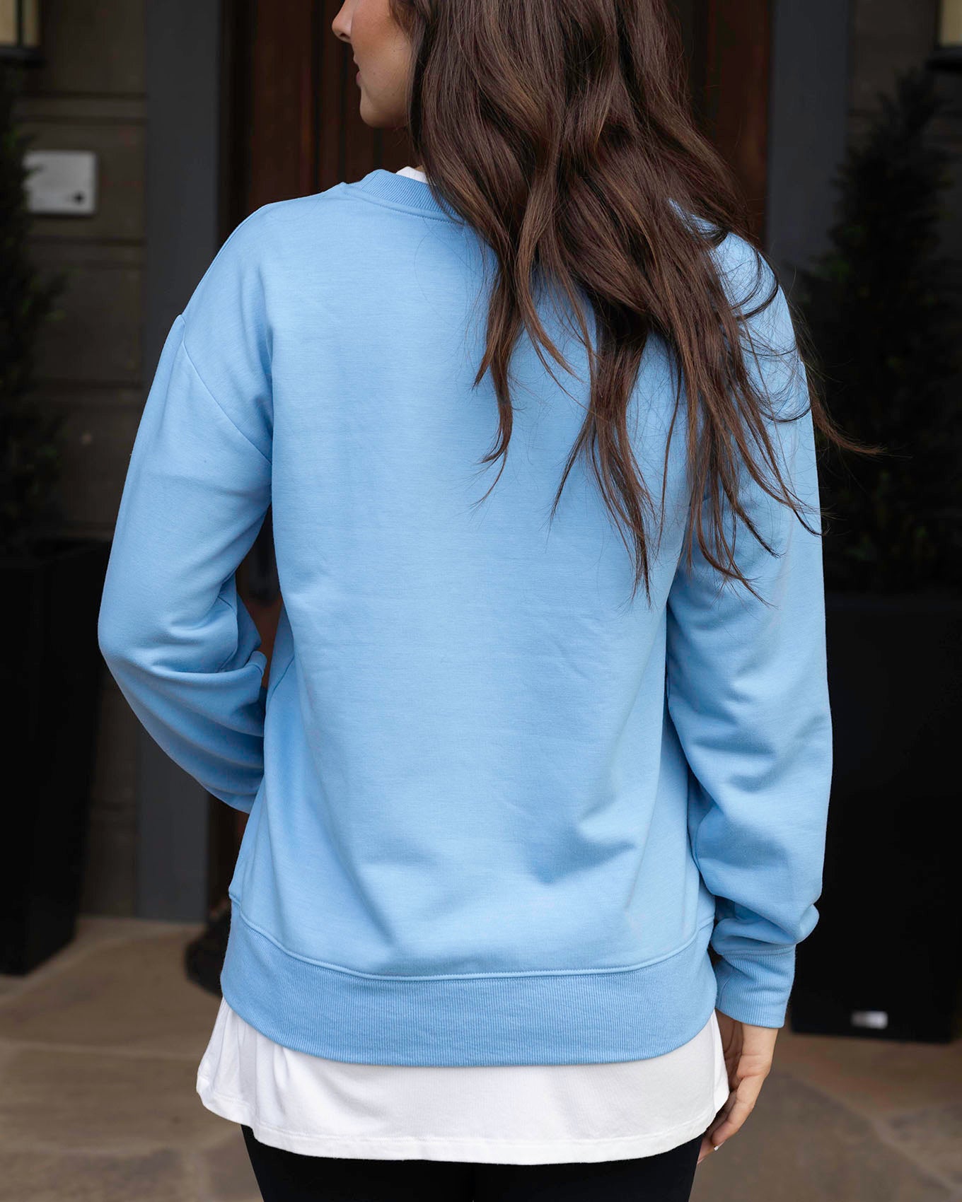 Teal blue outlet sweatshirt