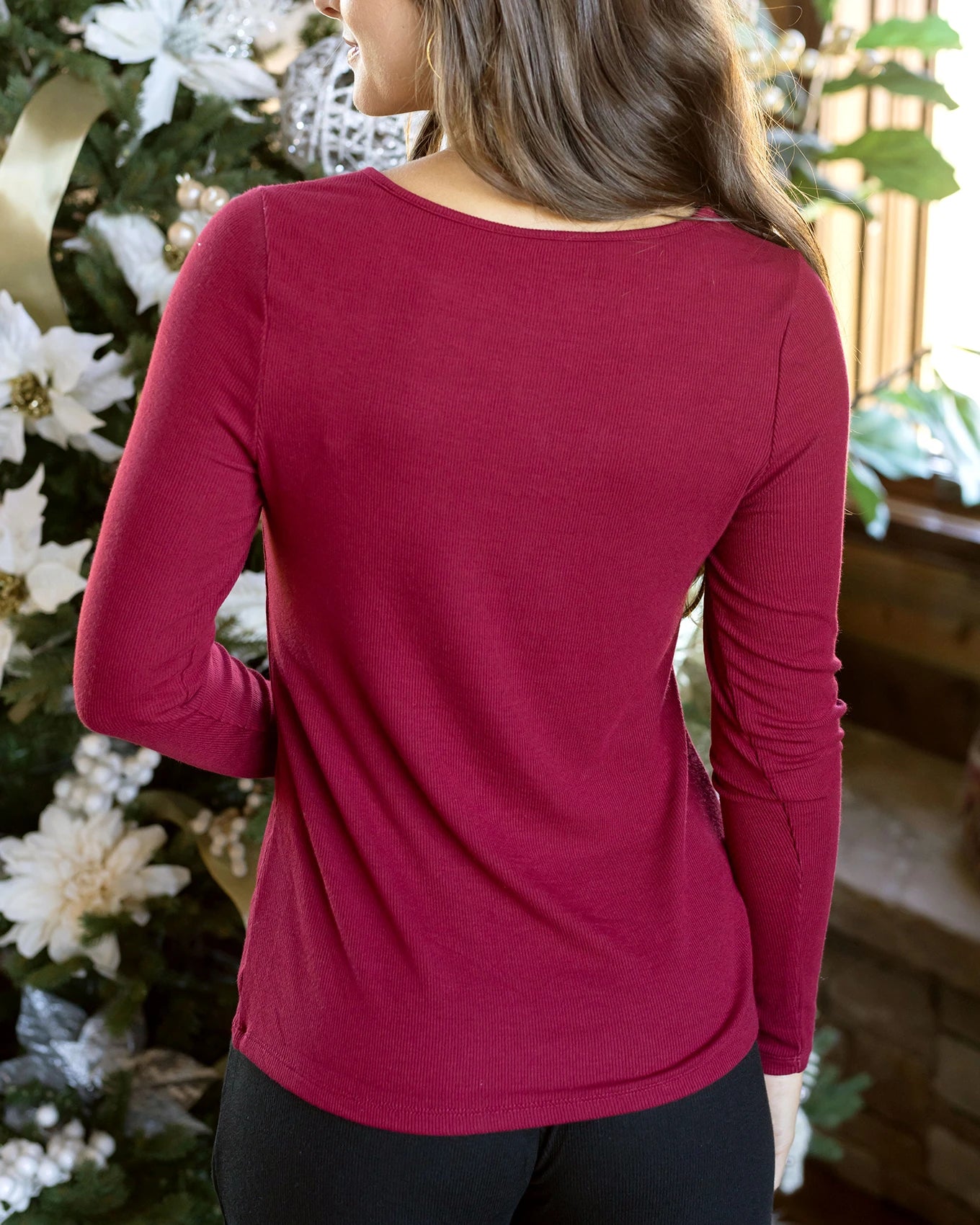 red henley shirt