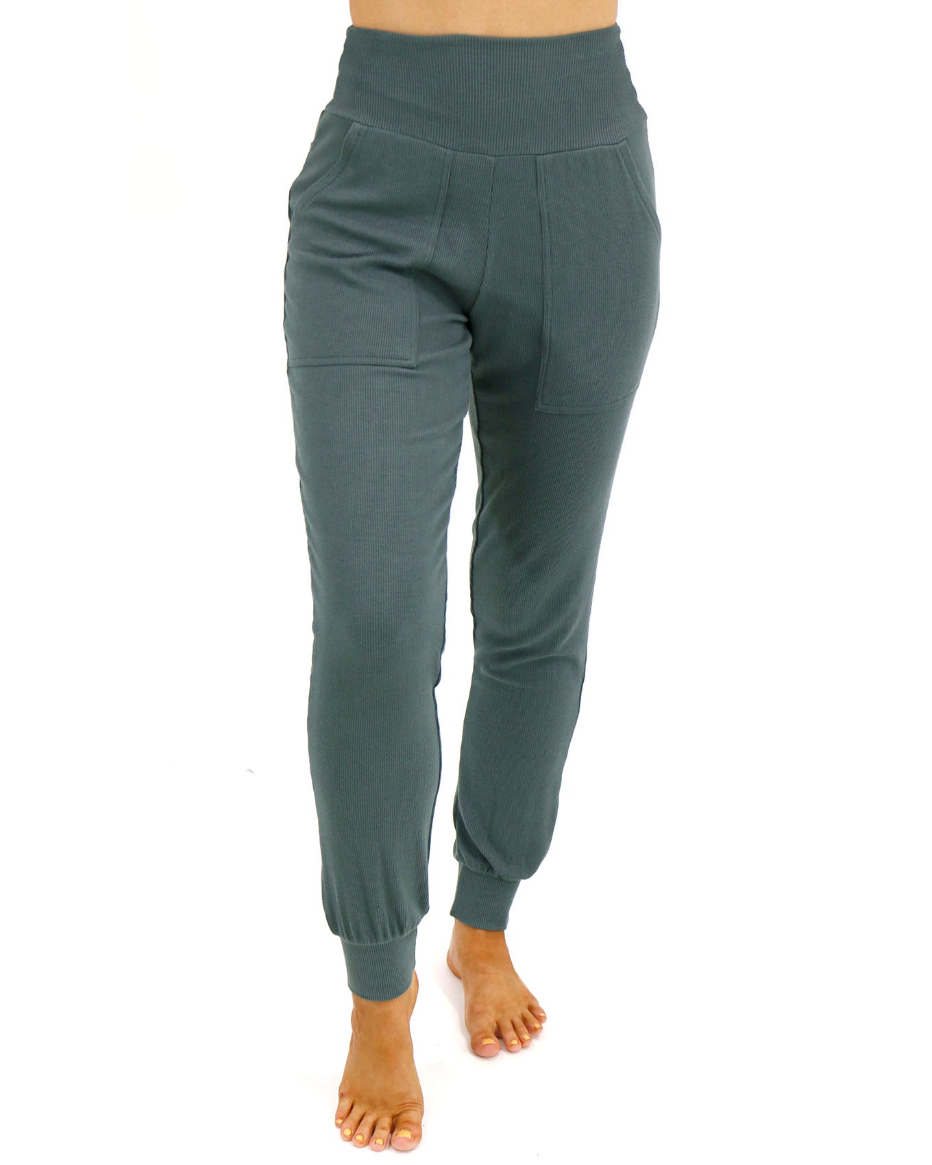 Essential Ribbed Forest Jogger Pants