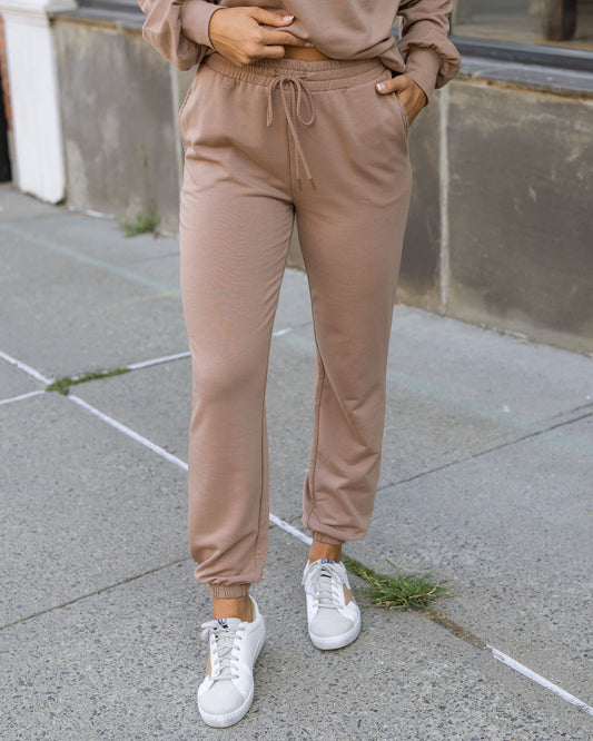 Grace and Lace- Sueded Twill Joggers- Olive - Sublime Boutique