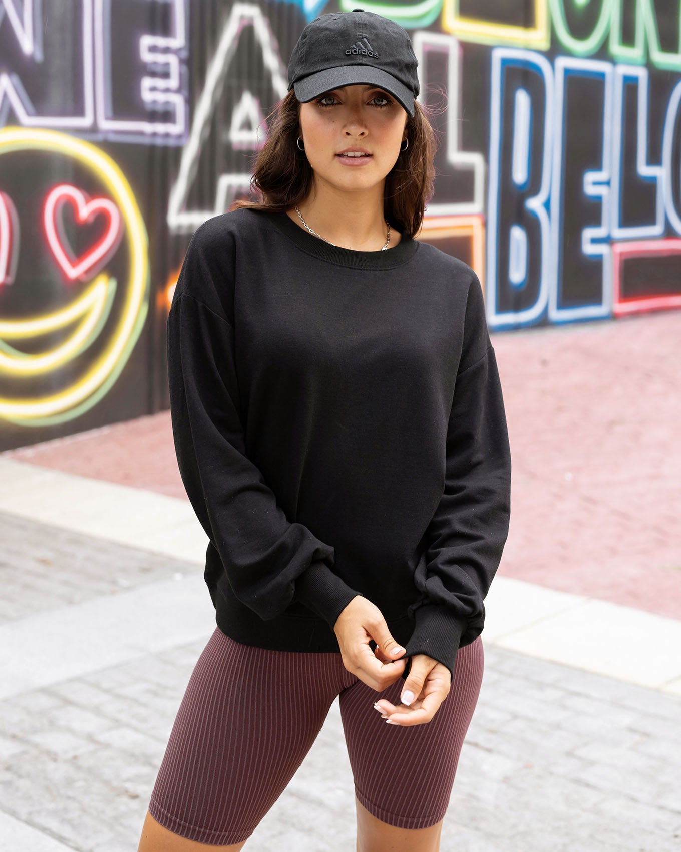 Black store sweatshirt shorts