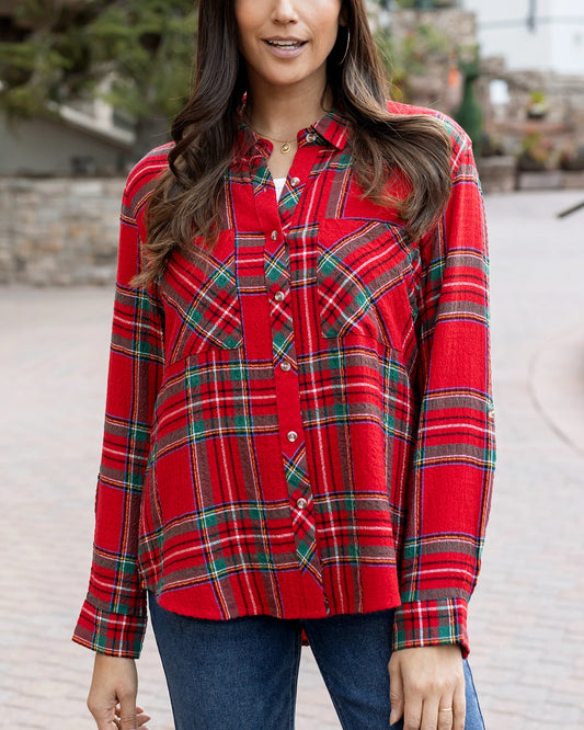 Red plaid shirt