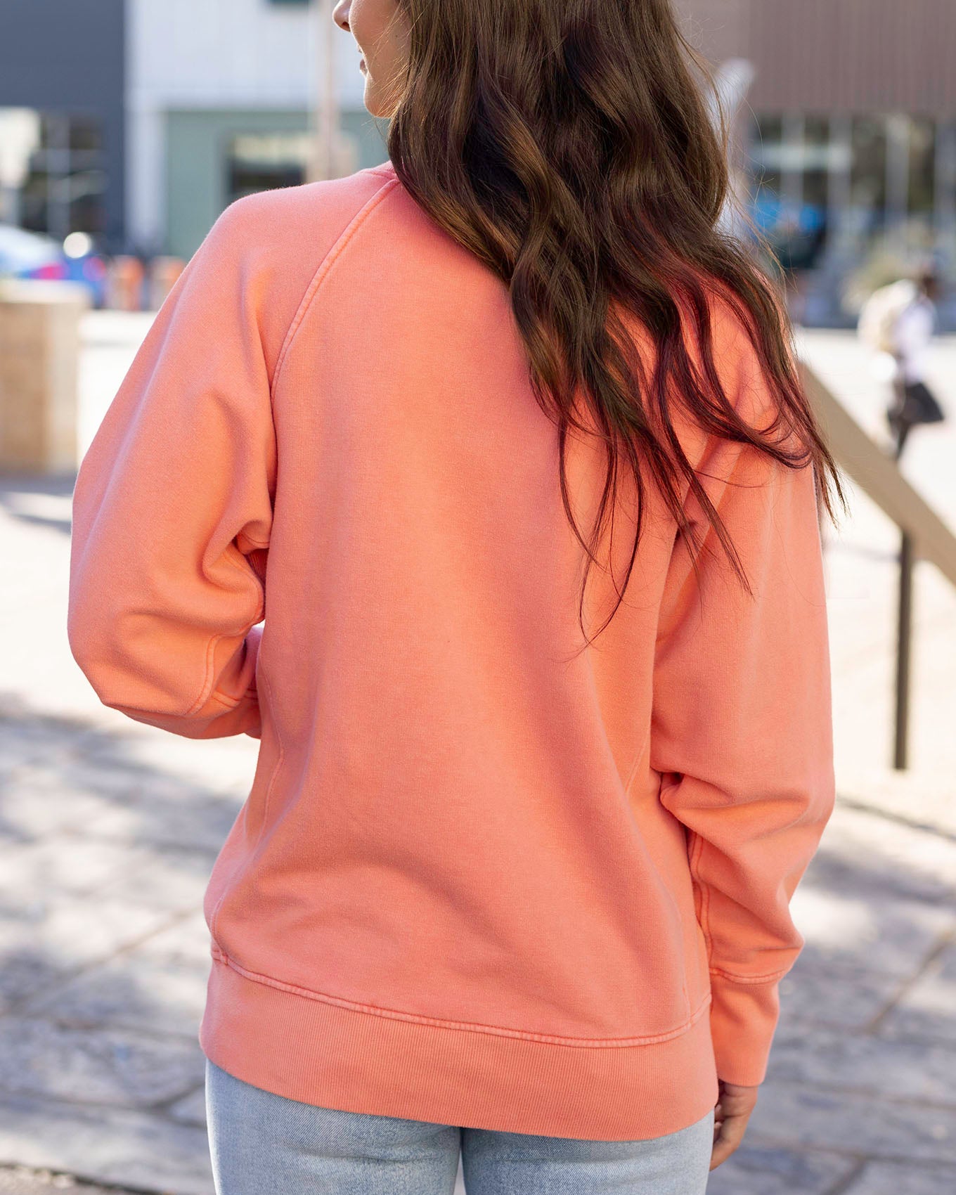 Womens peach sweatshirt new arrivals