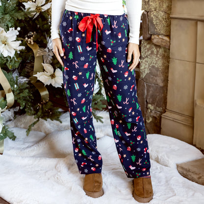 Flannel Christmas Navy Pajama Pants