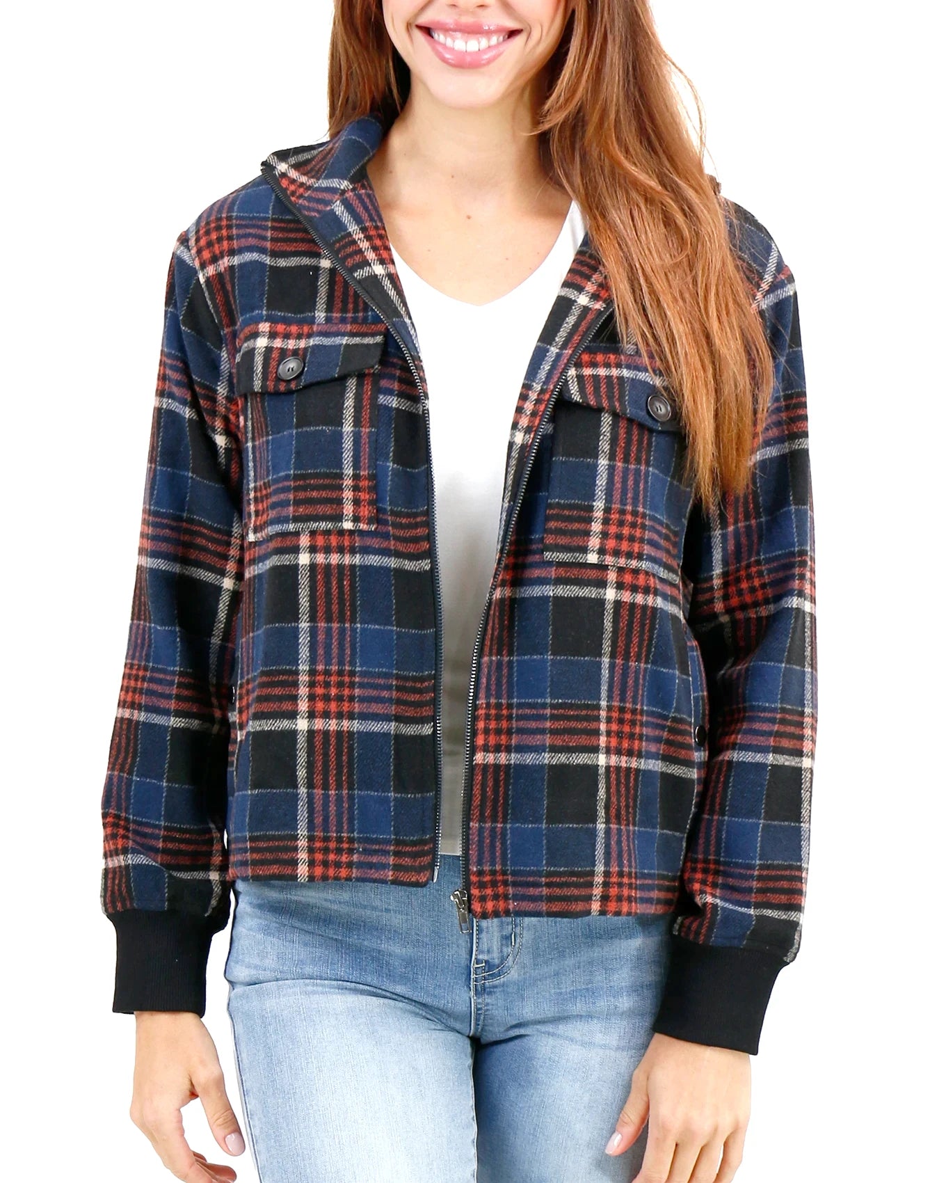 plaid jacket womens