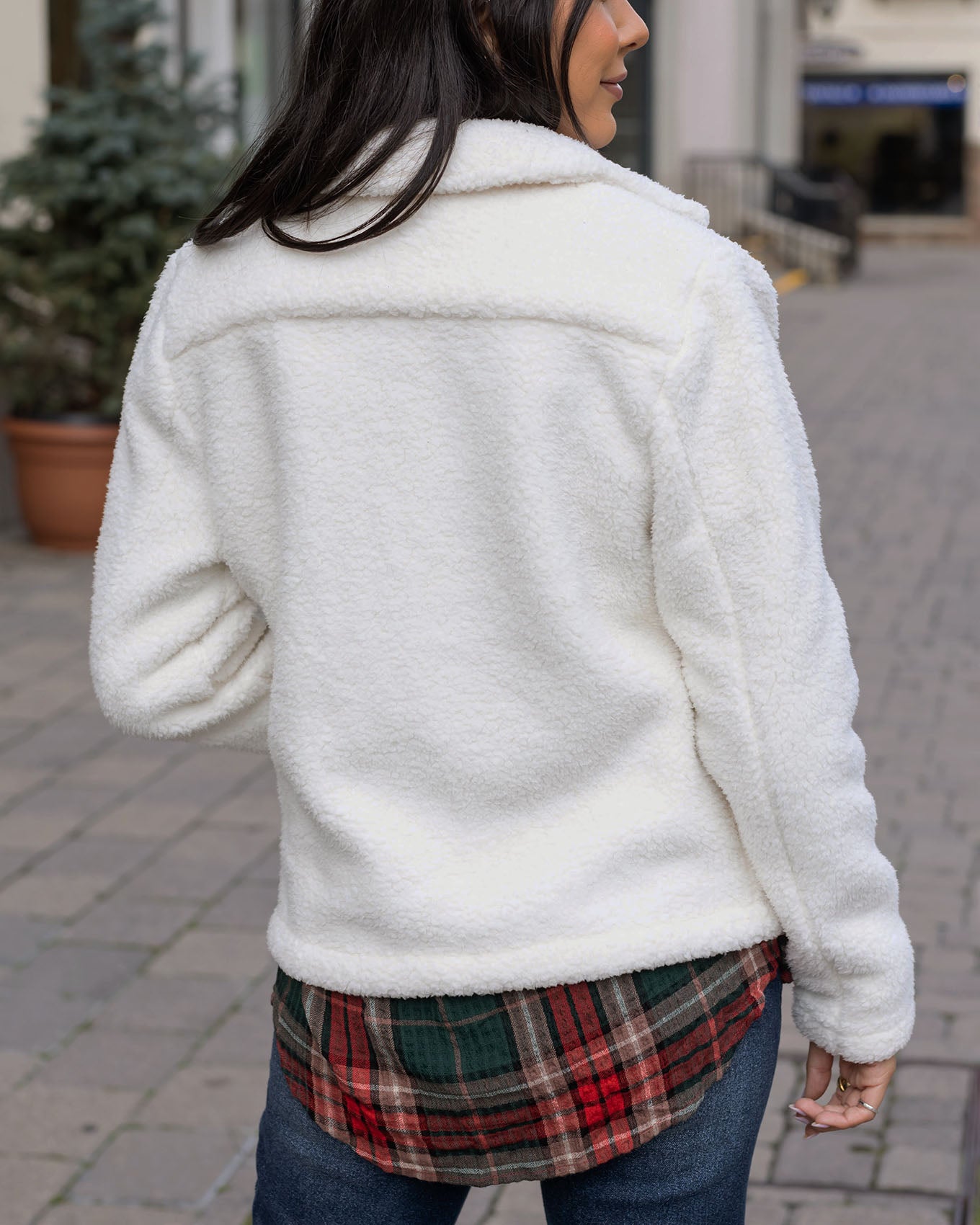 Cream Fleece Jacket - Grace and Lace