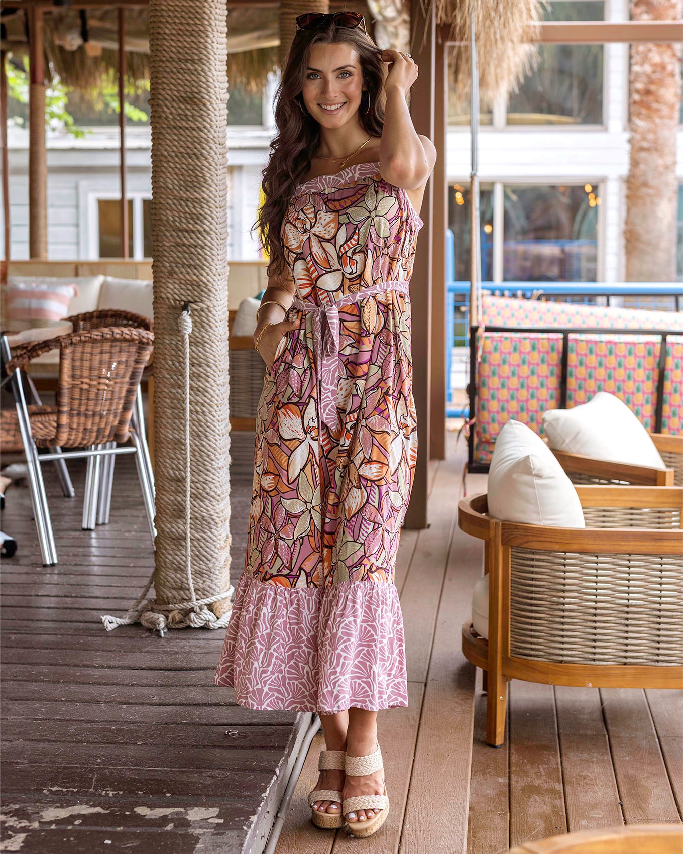 Maxi dress with pockets