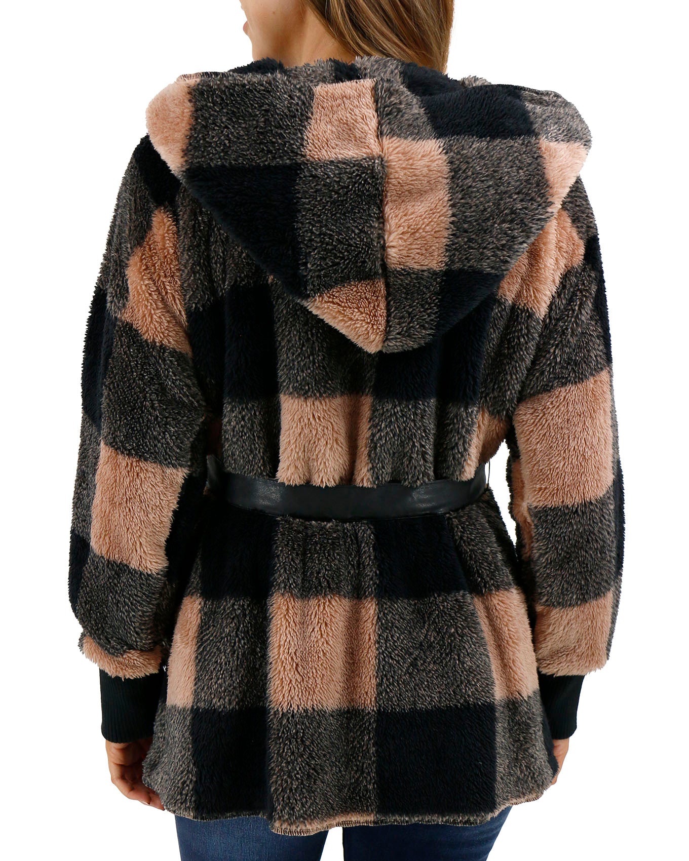 Fuzzy on sale tan coat