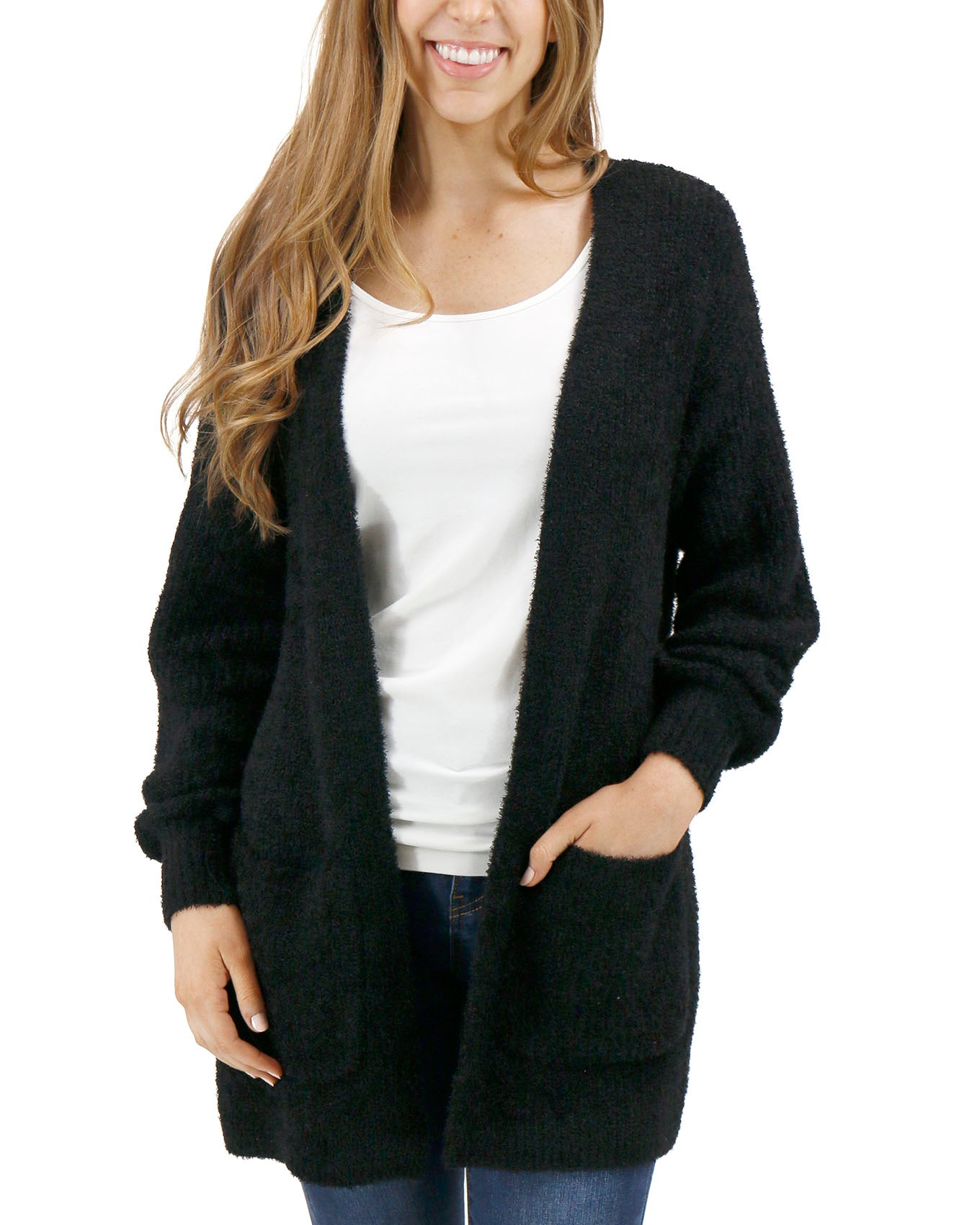 Long fuzzy store cardigan sweater