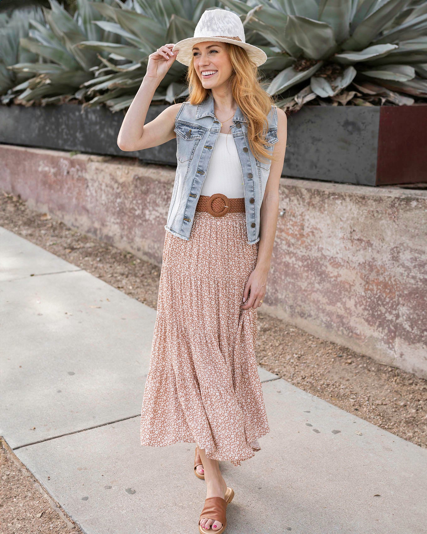 Go-To Tiered Neutral Mini Cheetah Skirt