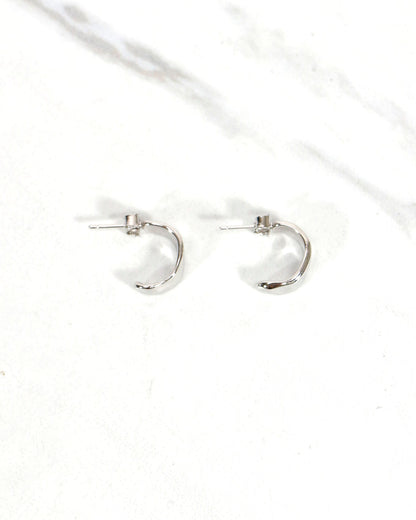 chunky silver hoops