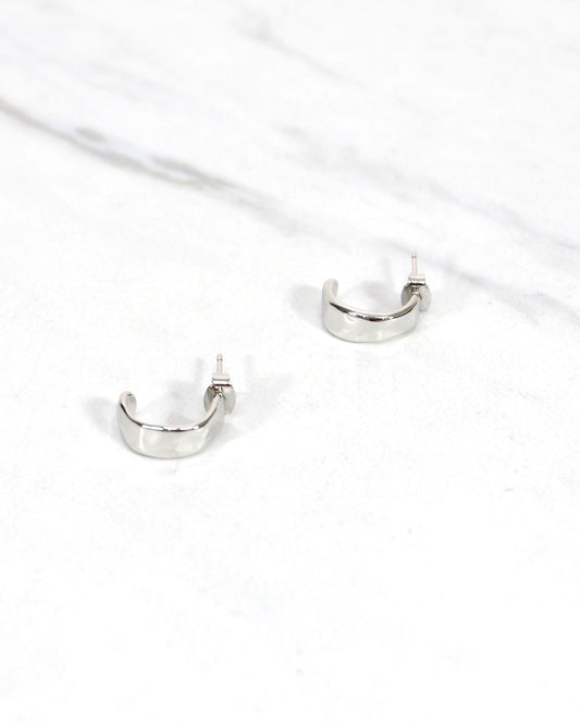 Silver hoop earrings