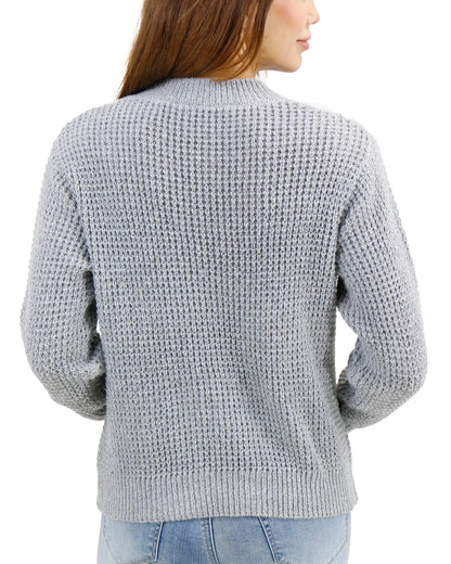 waffle knit sweater women's